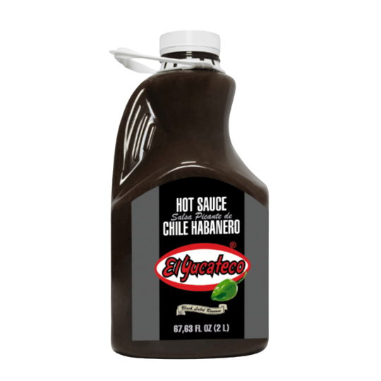 El Yucateco Habanero Hot Sauce - 68 oz / Half Gallon - CASE OF 2