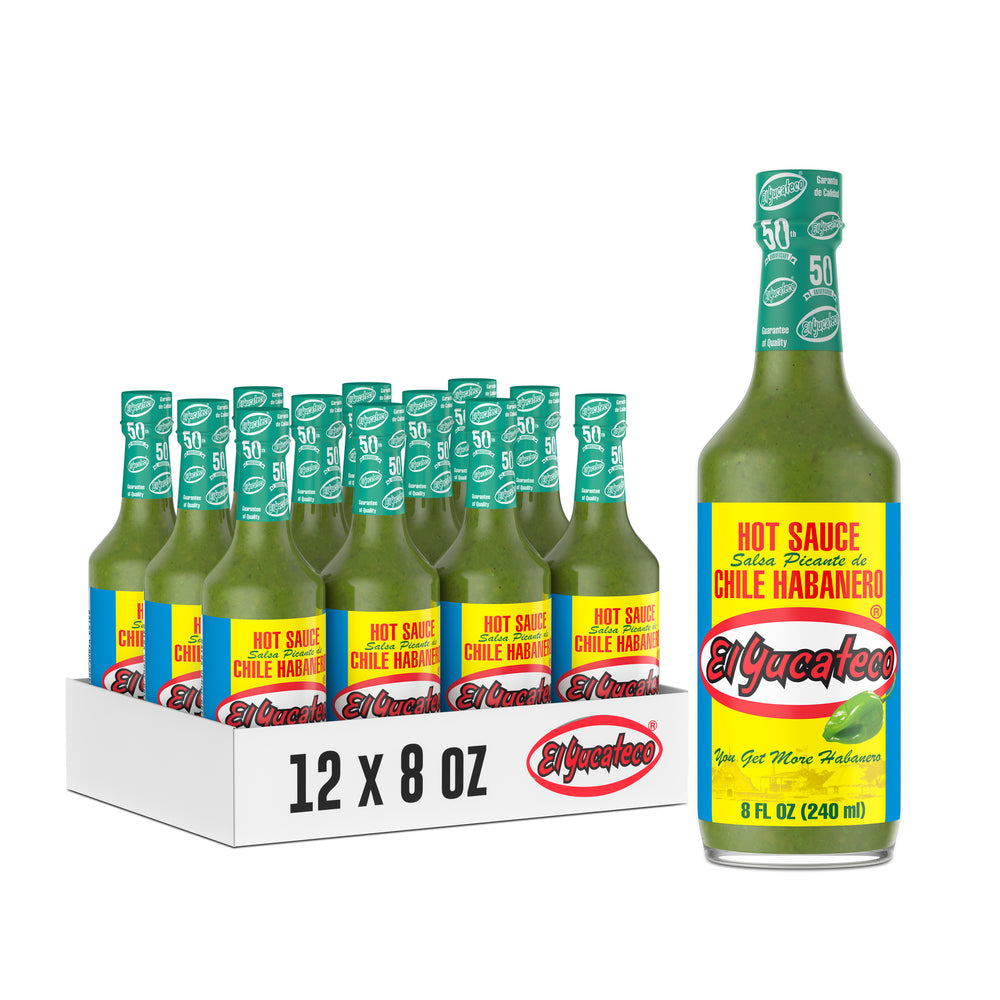 El Yucateco Hot Sauce, 8 oz Bottles - CASE