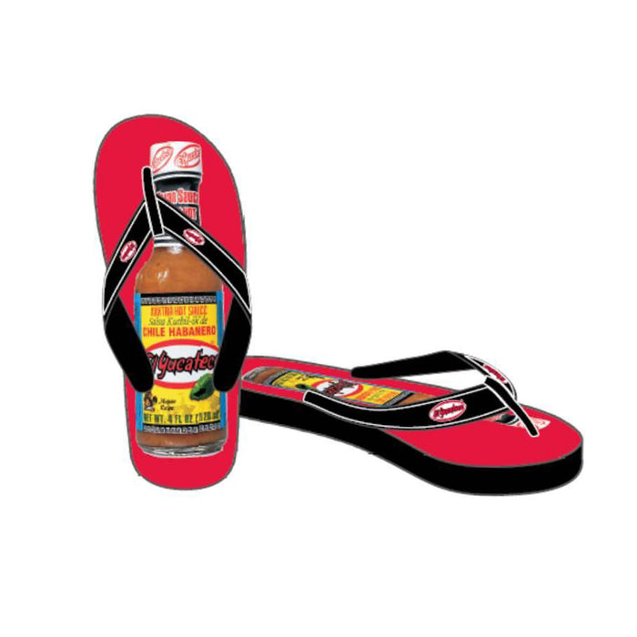 El Yucateco Flip Flops - Black & Red