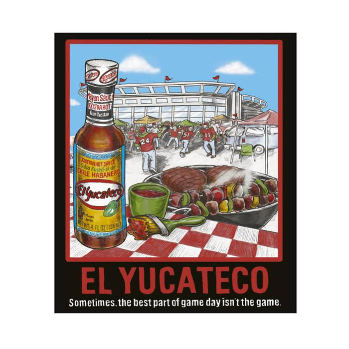 El Yucateco Limited Edition Tailgating Ladies V-Neck Short Sleeve Tee - Unisex - Black