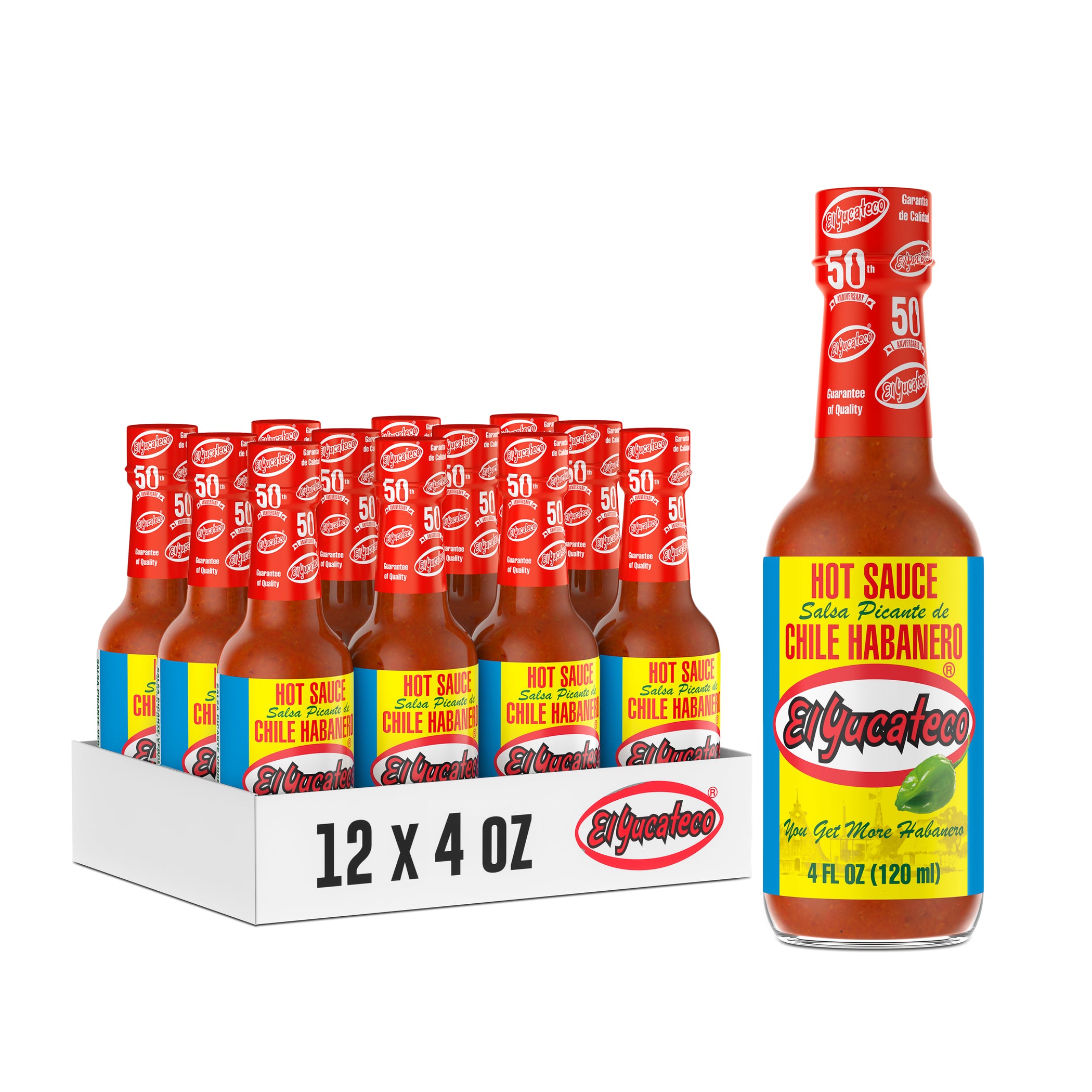 El Yucateco Hot Sauce 12 Pack Case Single Flavor — The El Yucateco Gear Shop / Padilla Innovation