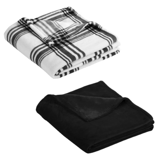 Grey and Plaid Throw Blankets by El Yucateco Hot Sauce